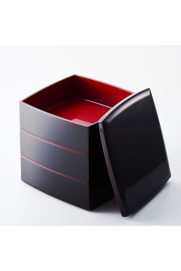 胴張三段重箱 溜内朱 5.5寸 – 日々の京都物産展