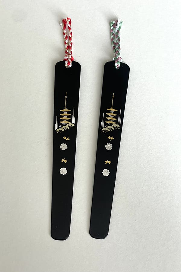【コラボ】本のしおり 京組紐&象嵌(朱/青)