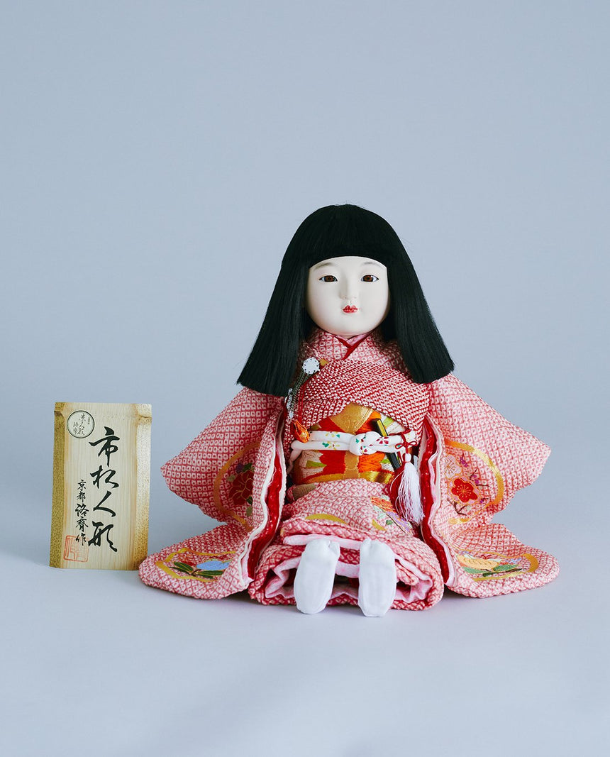 熊倉聖祥作 京製尺二市松人形 スワリ(尺二)
