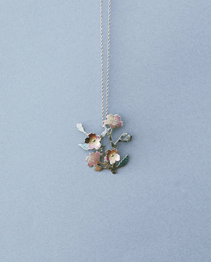 チタン桜ペンダント