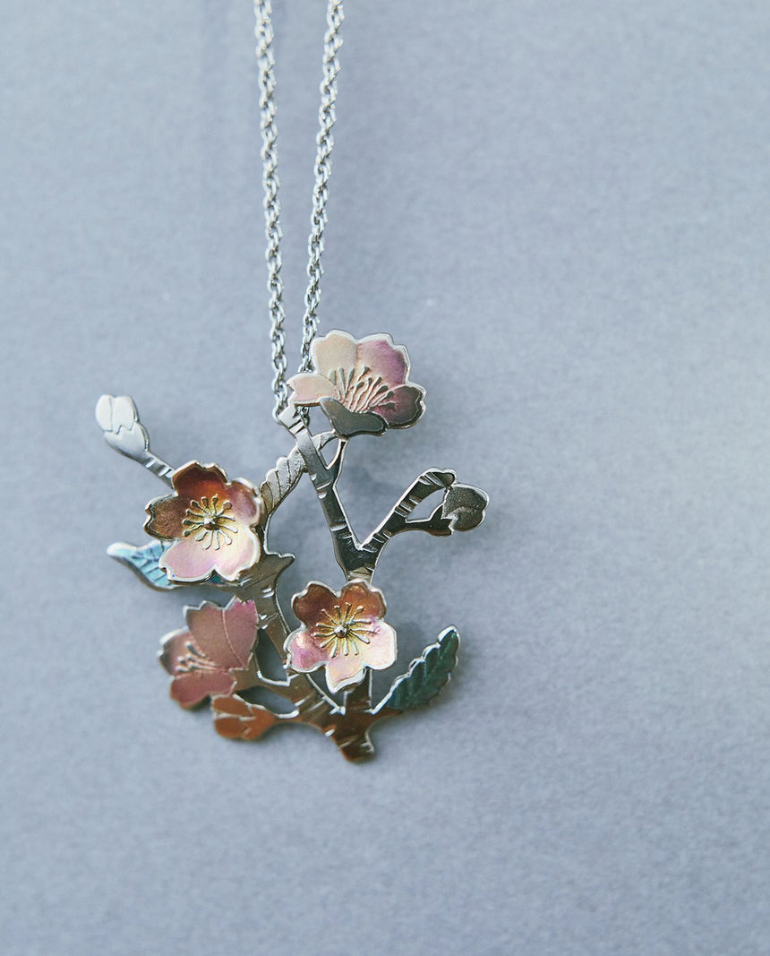 チタン桜ペンダント