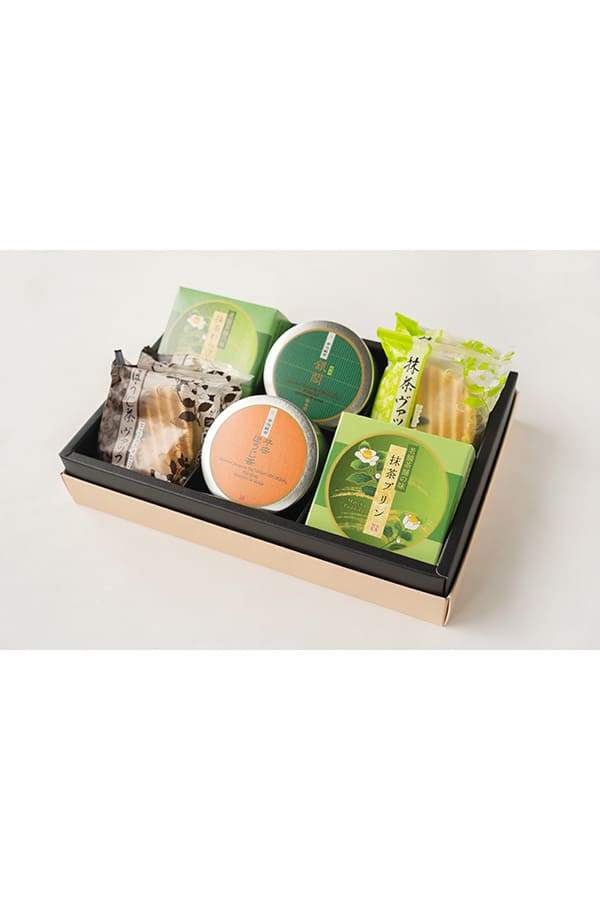 宇治銘茶とお茶菓子の詰合せ(宇治銘茶2種、お茶菓子4種)