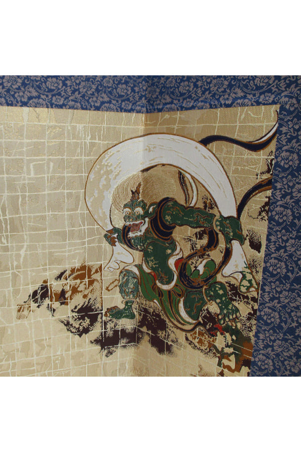 オリジナル西陣織屏風(風神雷神)