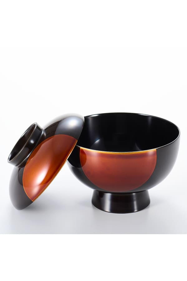 雑煮椀 日月白檀 漆塗り