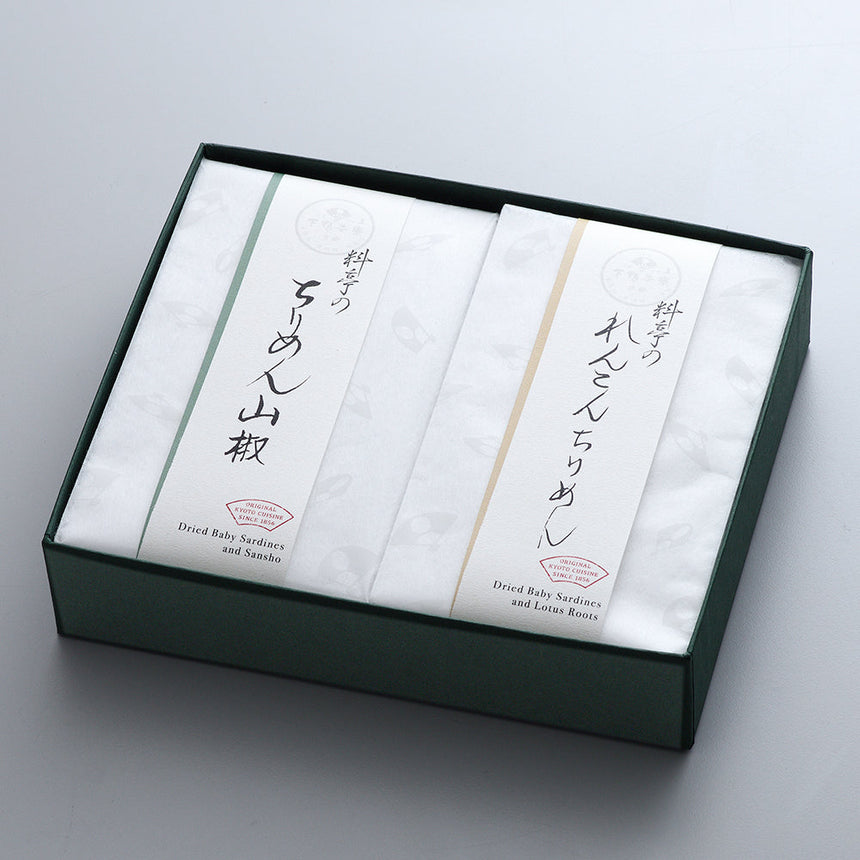 料亭のご馳走 ちりめん二撰 「れんこんちりめん・ちりめん山椒」 ※送料込