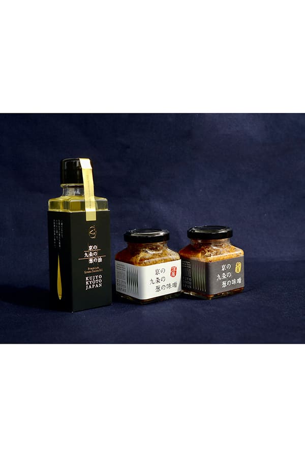 【京の夏の贈り物】京の九条の葱の箱 油と味噌ギフト