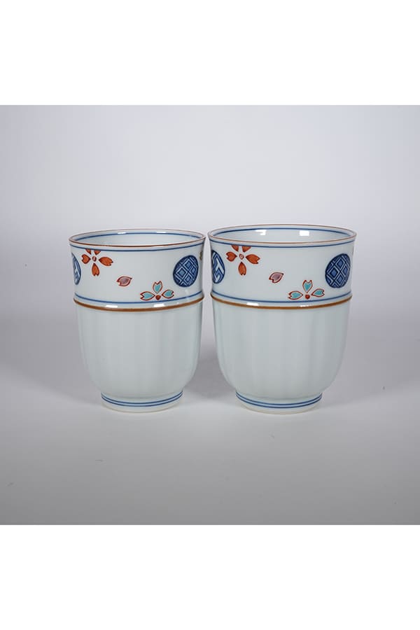 ☆清水焼名品/小紋桜七宝『お茶呑み素極』正峰造☆逸品希少