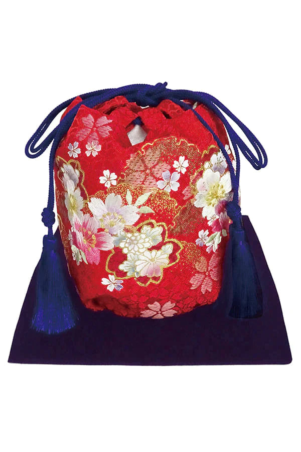【京の春らんまん】桜刺繍 言寿袋 紙箱入 フクサ付