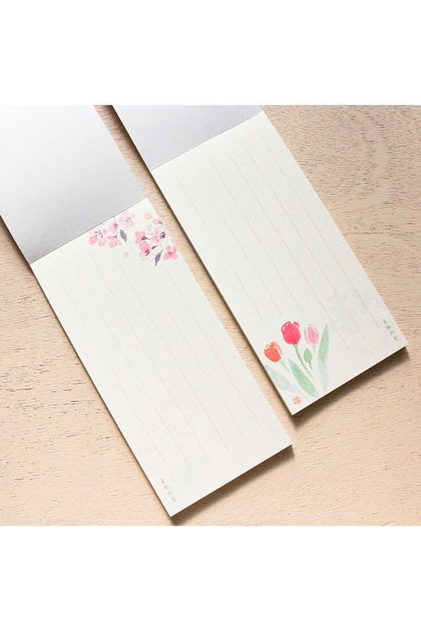 【京の春らんまん】美濃和紙一筆箋 花あつめ《さくら》《春の花》