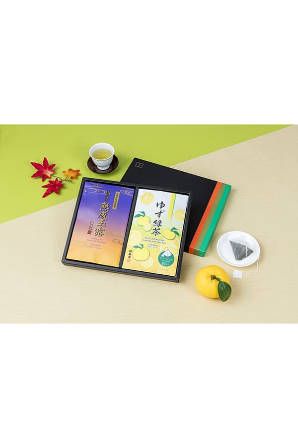 【京の秋冬の贈り物】ゆず緑茶と熟成玉露のギフトセット